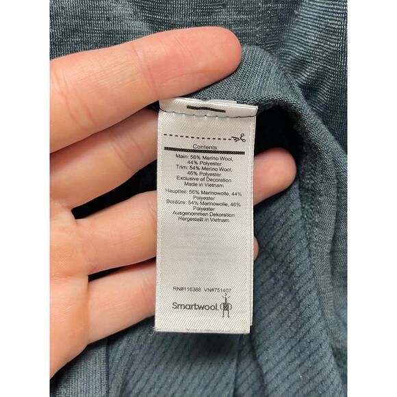 Smartwool Men's Short Sleeve Polo Merino Wool teal blue size small - Picture 6 of 6